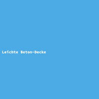 Leichte Beton-Decke