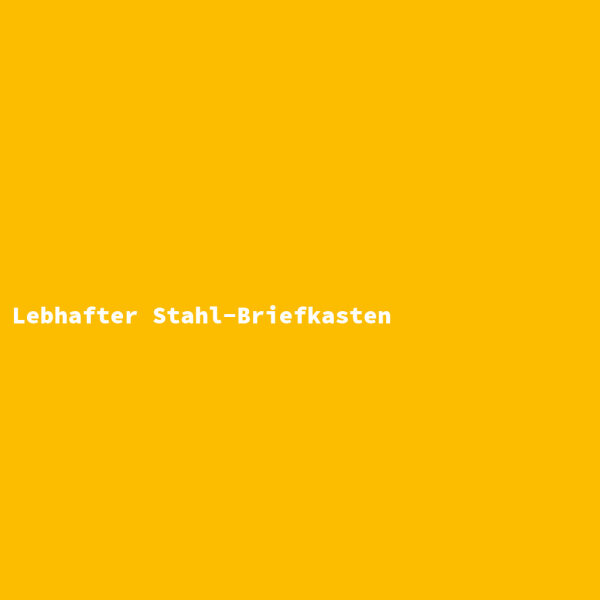 Lebhafter Stahl-Briefkasten