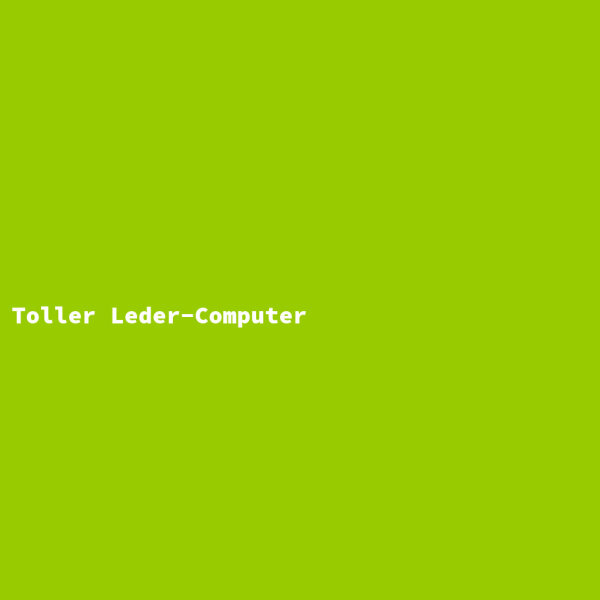 Toller Leder-Computer