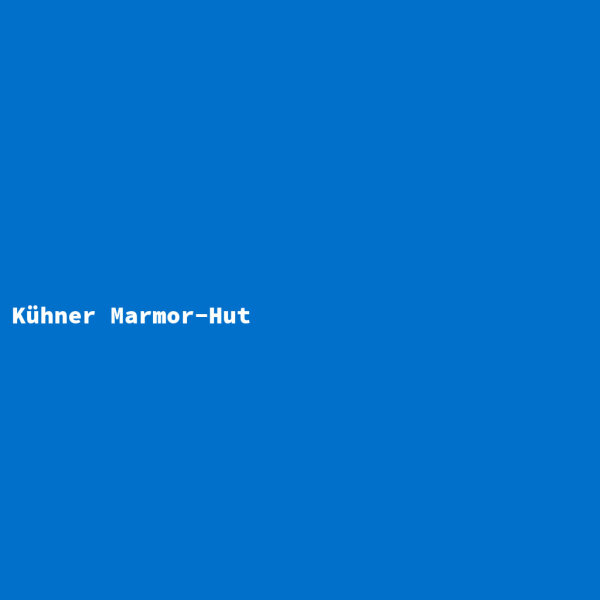 Kühner Marmor-Hut