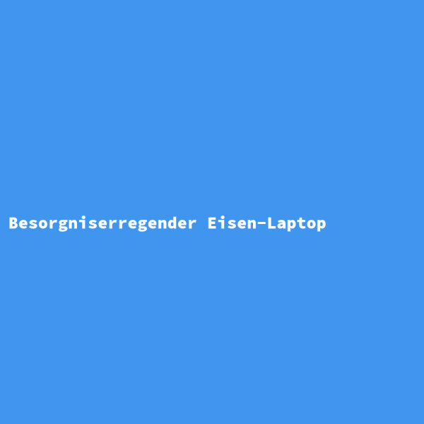 Besorgniserregender Eisen-Laptop