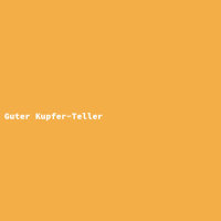 Guter Kupfer-Teller